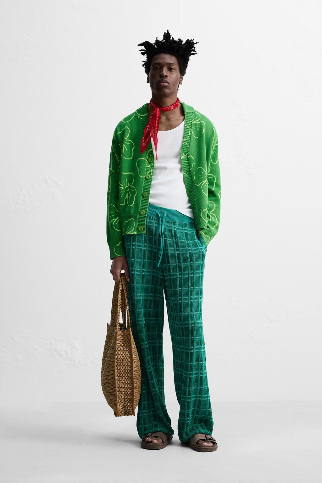 JACQUARD KNIT TROUSERS  OTIS KWAME KYE QUAICOE