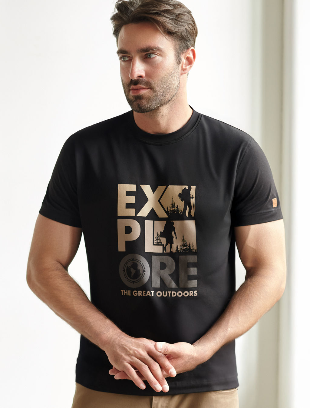 Футболка из премиального хлопка с авторским принтом - Vilatte фото 2