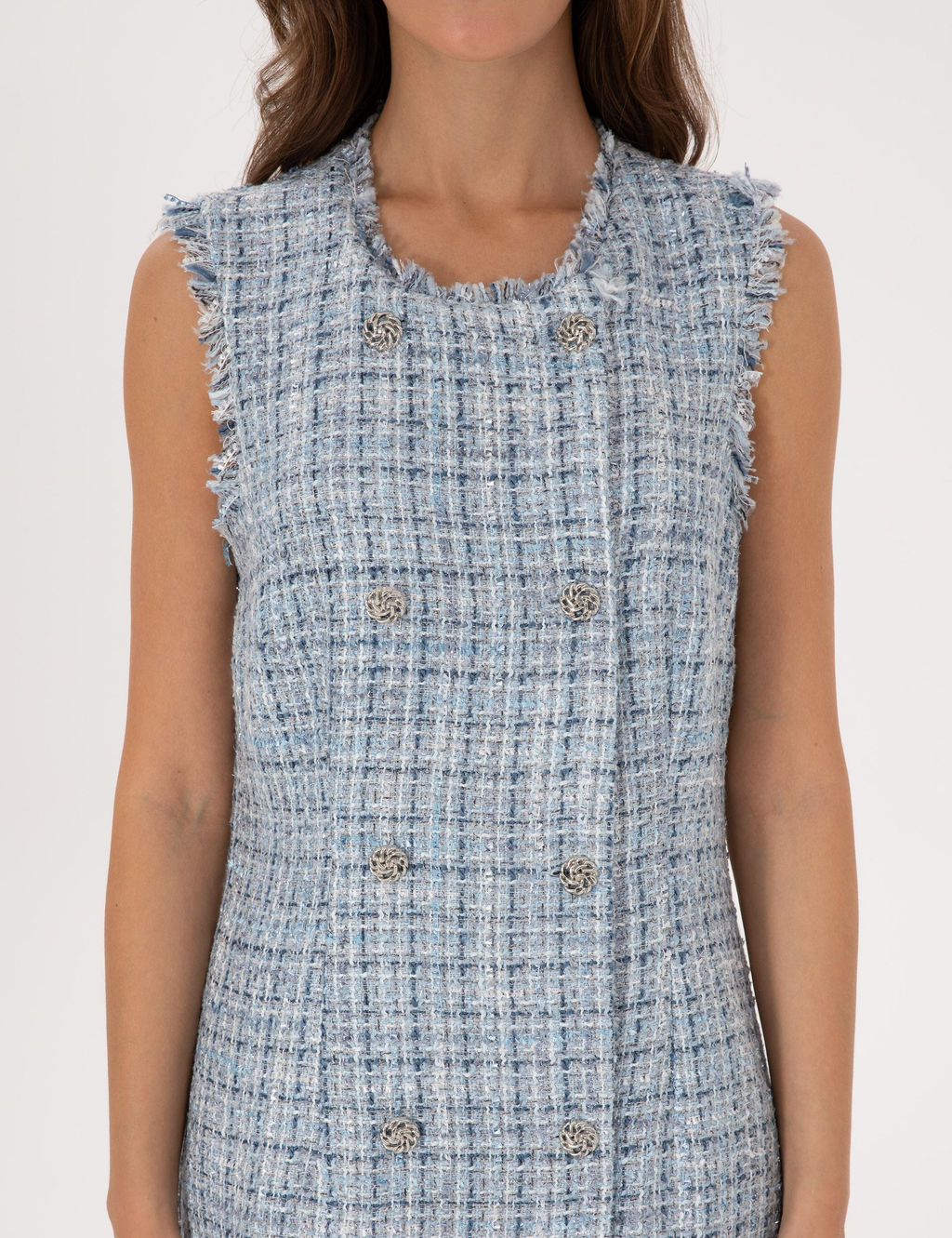 Mavi Slim Fit Dokuma Elbise - Pierre cardin фото 5