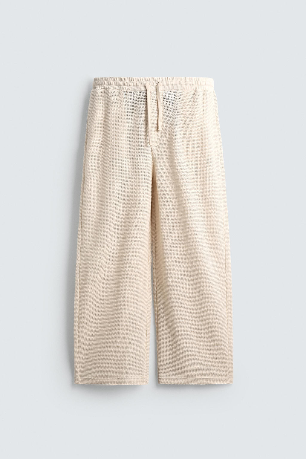 RELAXED FIT OPEN WEAVE TROUSERS - Zara фото 6
