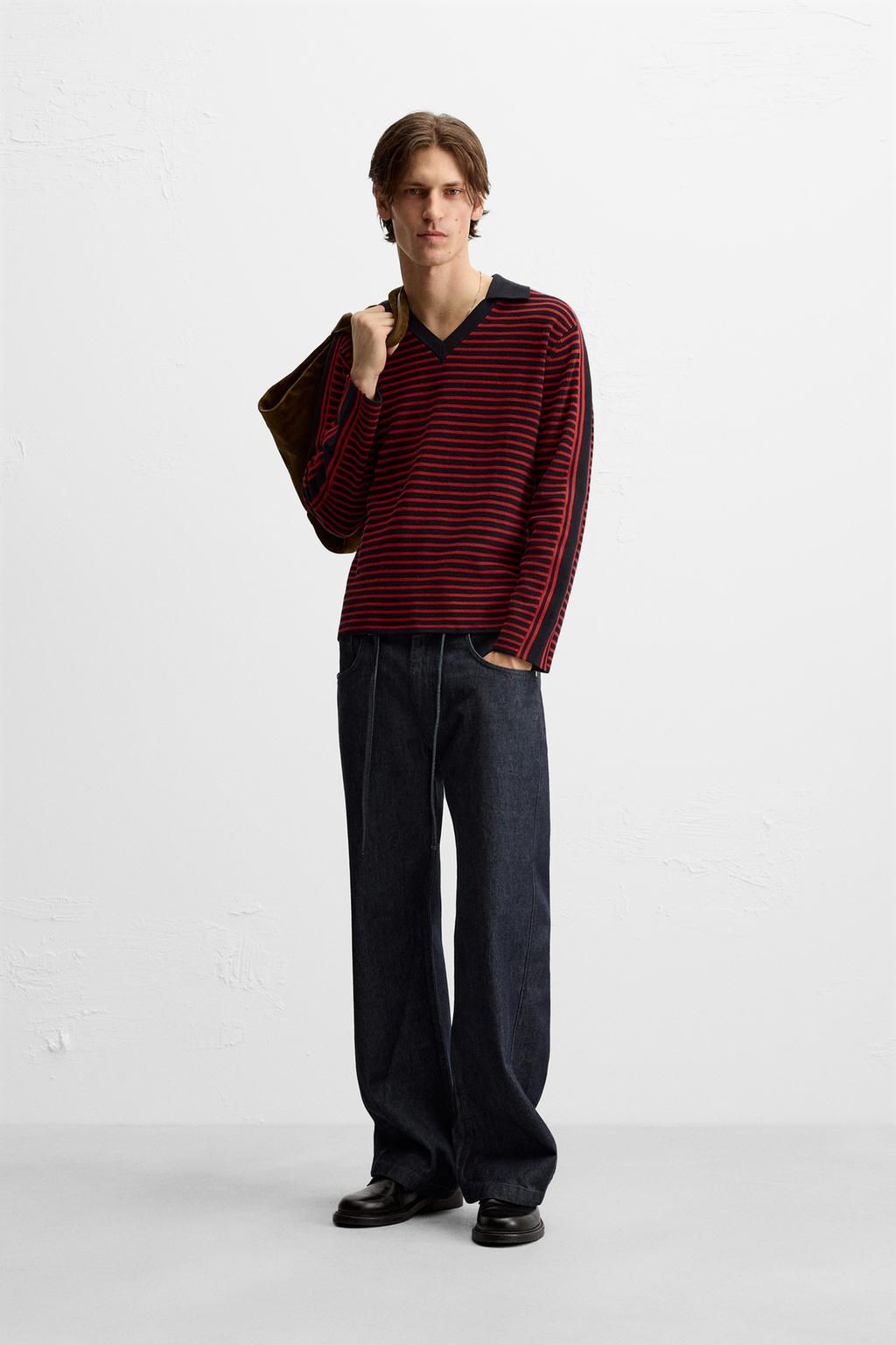 STRIPED KNIT POLO SHIRT - LIMITED EDITION - Zara фото 2