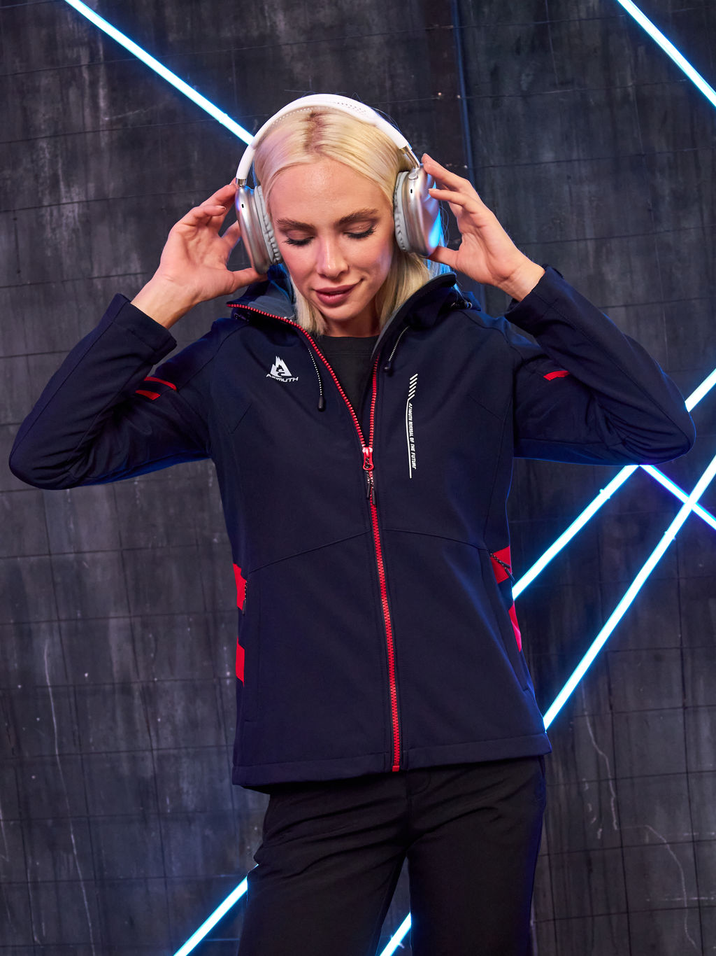 Женская мембранная куртка виндстоппер на флисе Azimuth Заря 124/23982_705 Темно-Синий  фото 26