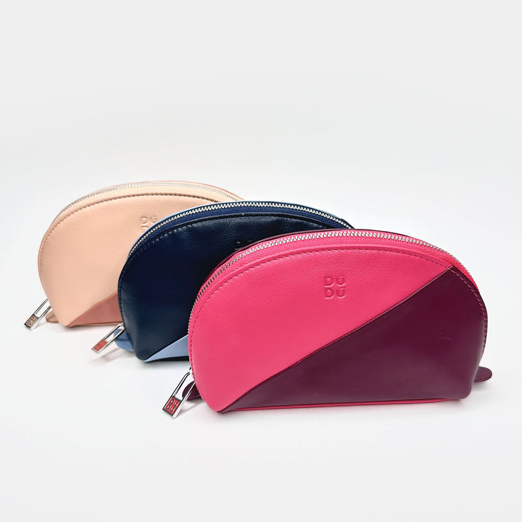 Итальянская кожаная косметичка DuDu серии Segovia | пудровый - Dudubags фото 5