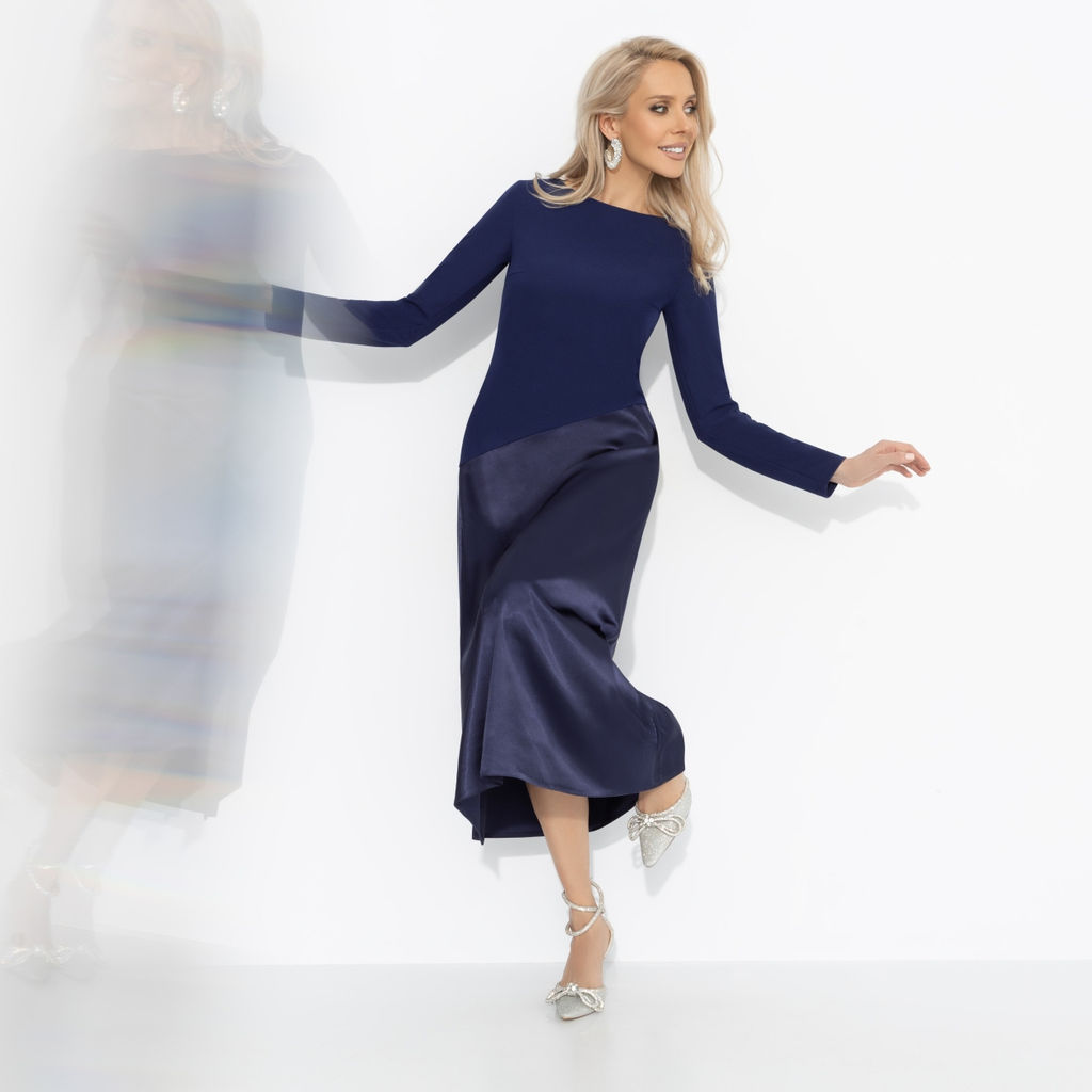 Платье комбинированное с шёлком, Нежная утонченность (моя мудрость) - Charutti фото 2