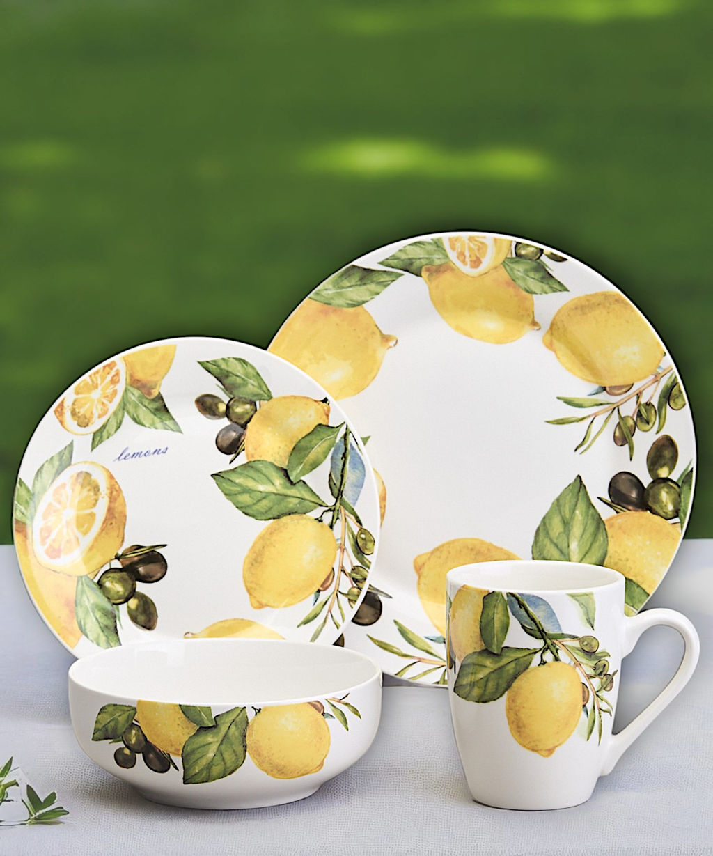 НАБОР ПОСУДЫ ОБЕДЕННЫЙ LEFARD ЛЕМОН ТРИ НА 4 ПЕР. 16 ПР.  фото 17