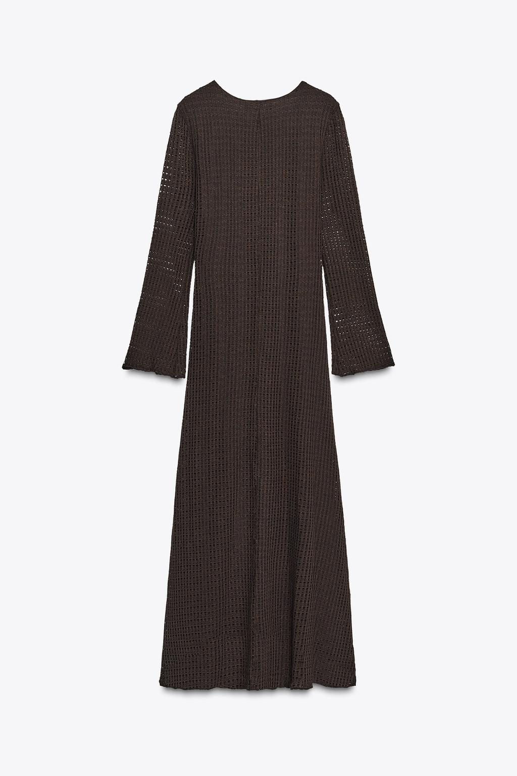 HARDWARE CROCHET MIDI DRESS - Zara фото 8