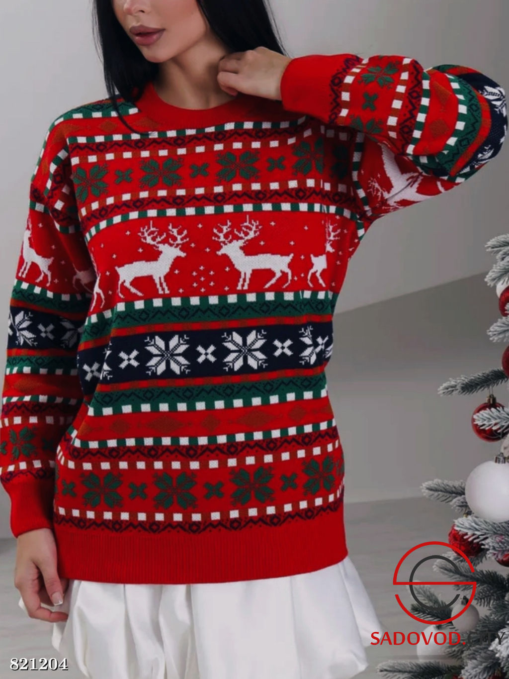 Свитер вязанный новогодний - Bruno фото 3