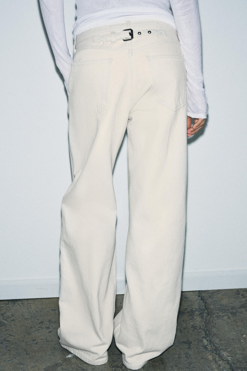 ZW COLLECTION MID-WAIST JEANS WITH BELT LOOP - Zara фото 3