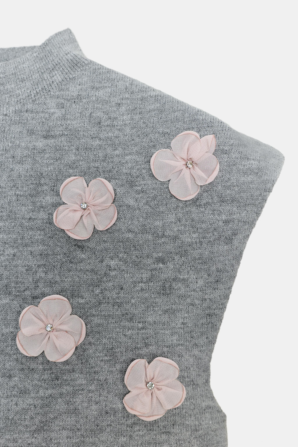 JEWEL EMBELLISHED RELIEF FLORAL TOP - Zara фото 6