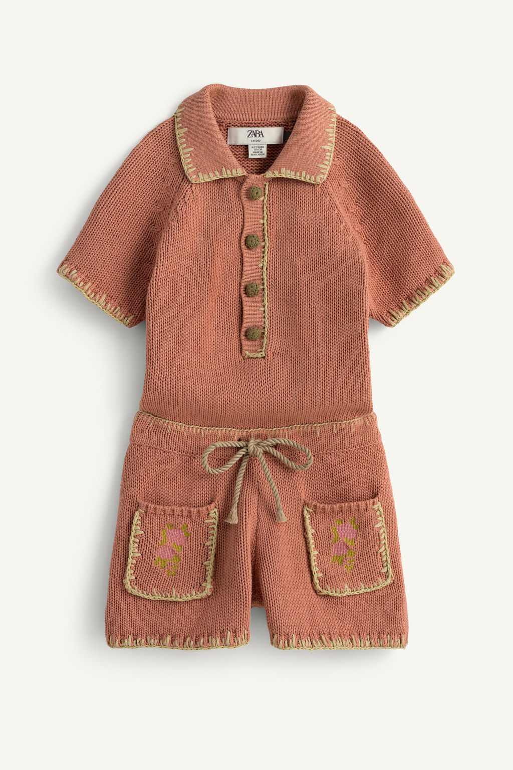 MONO PUNTO FLORES BORDADAS PUNTO DE CRUZ LIMITED EDITION / Teja - Zara фото 6