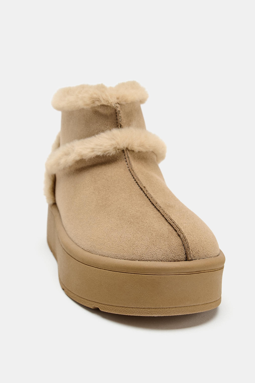 SOFT FAUX FUR ANKLE BOOTS - Zara фото 5