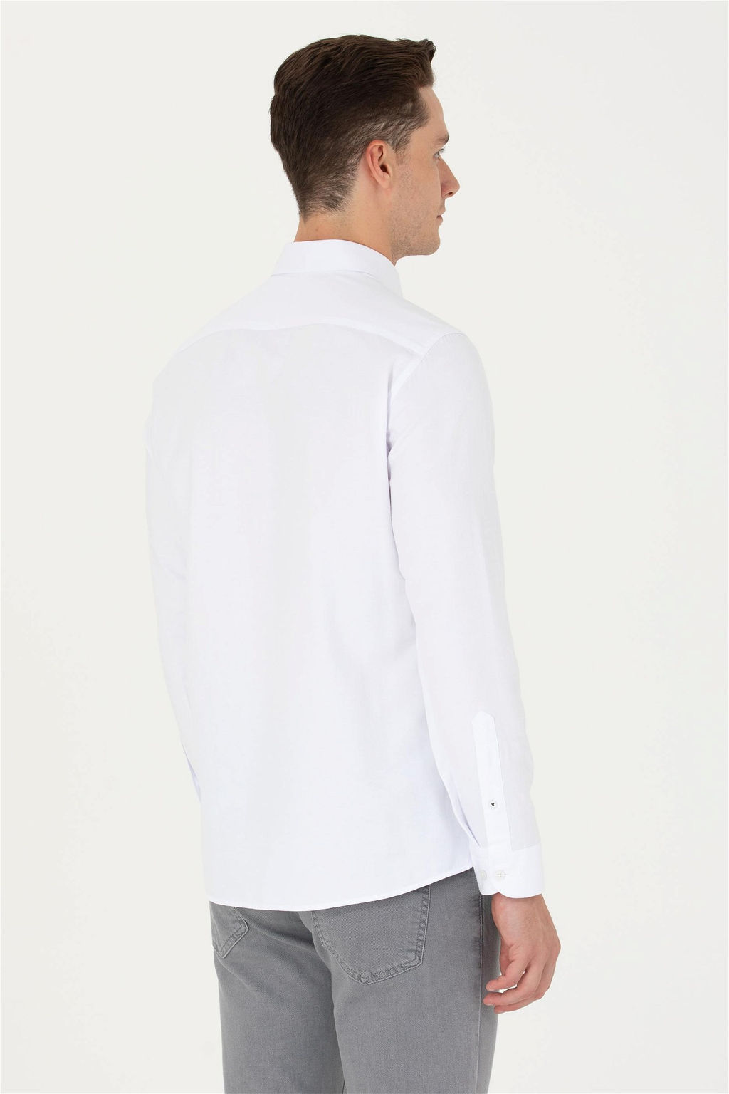 U. S. Polo Assn Мужская белая базовая рубашка с длинным рукавом - U.s. polo assn фото 12
