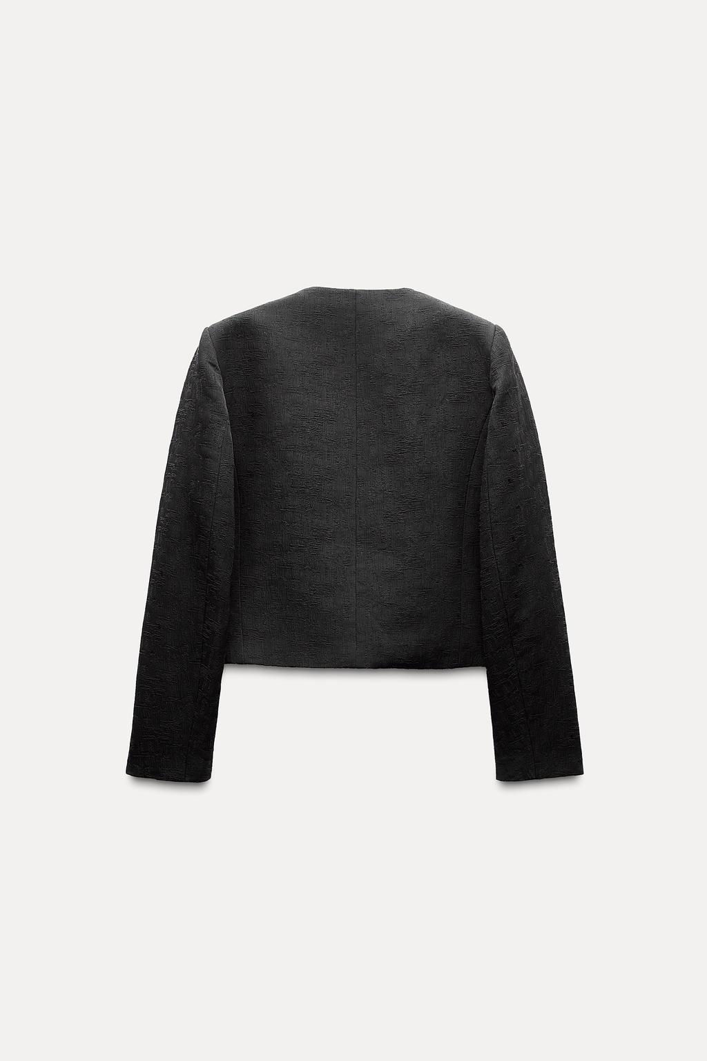 SHORT JACQUARD BLAZER - Zara фото 4