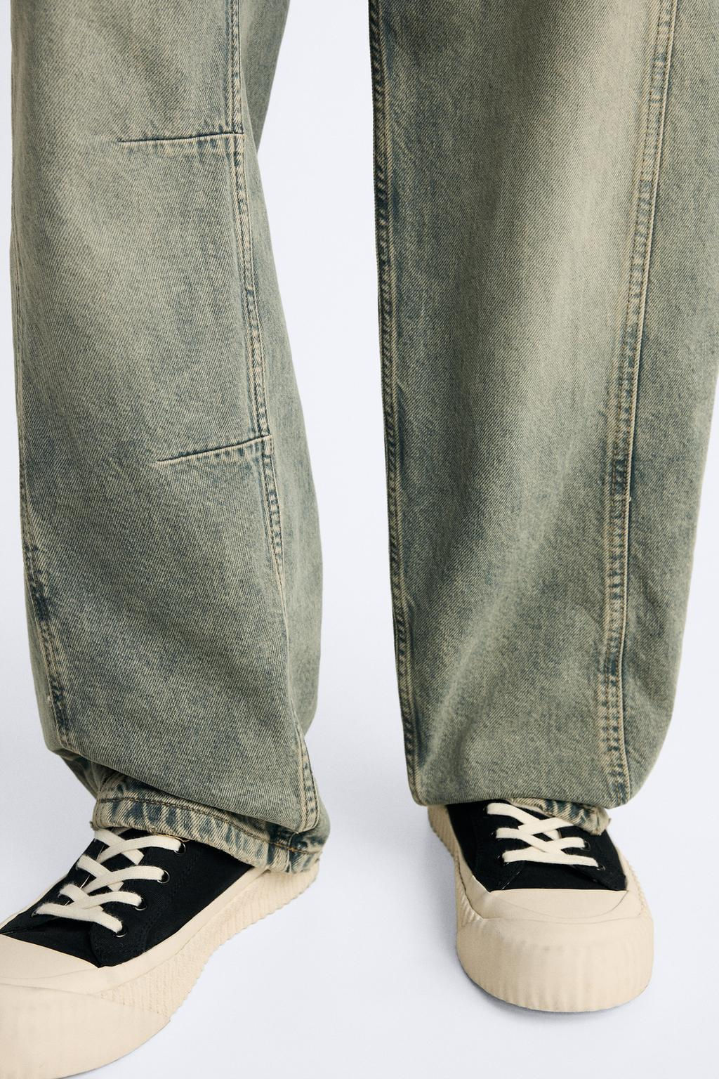 RELAXED FIT JEANS WITH SEAM DETAILS - Zara фото 5