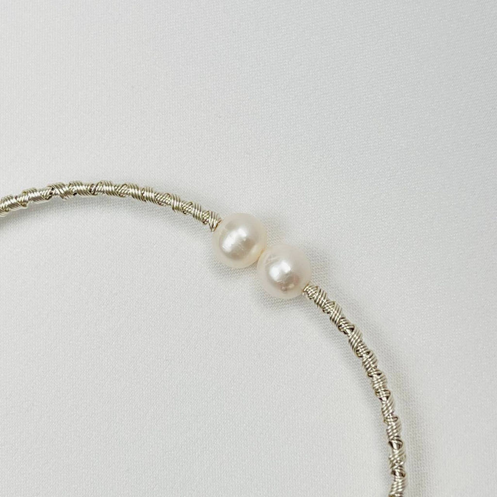 Браслет регулируемый с речным Жемчугом от 16 см