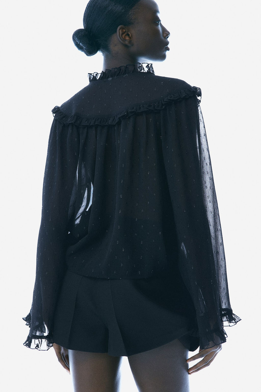 Blusa con ribetes de volante - H&m фото 5