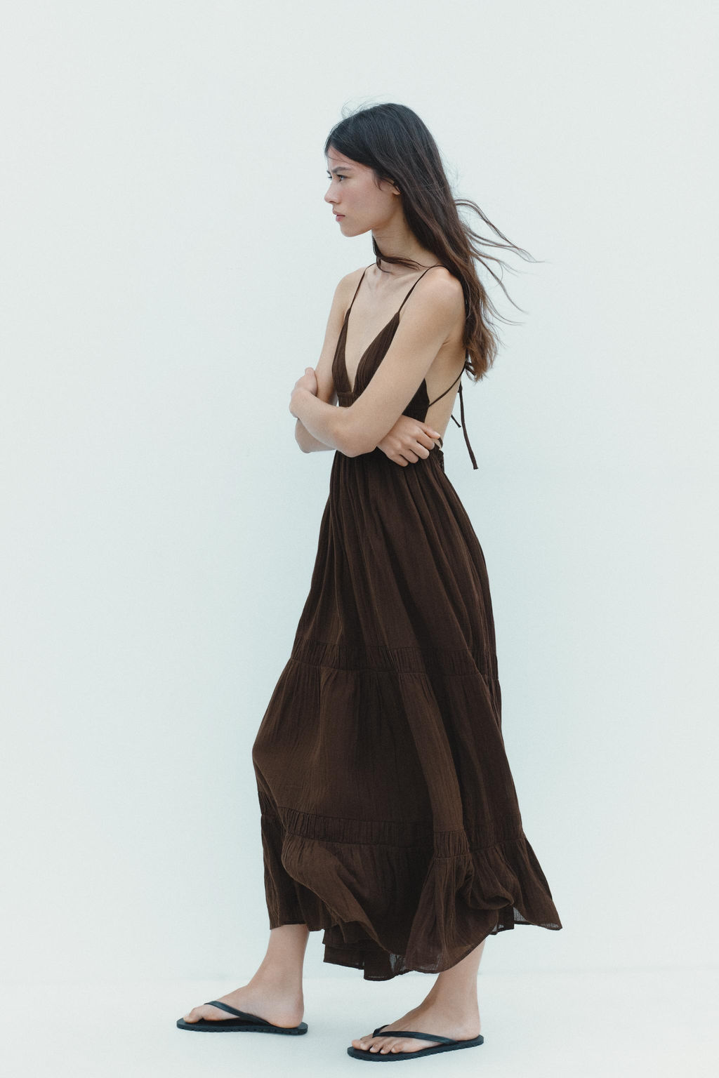 GAUZE MIDI DRESS - Zara фото 3