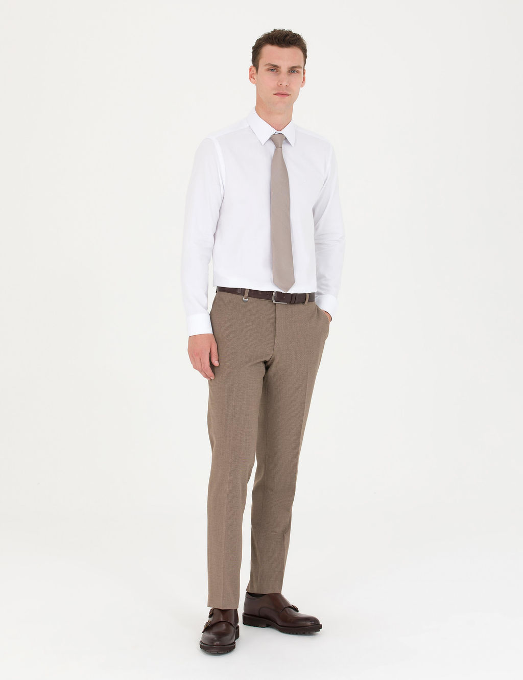 Beyaz Slim Fit Uzun Kollu G_mlek