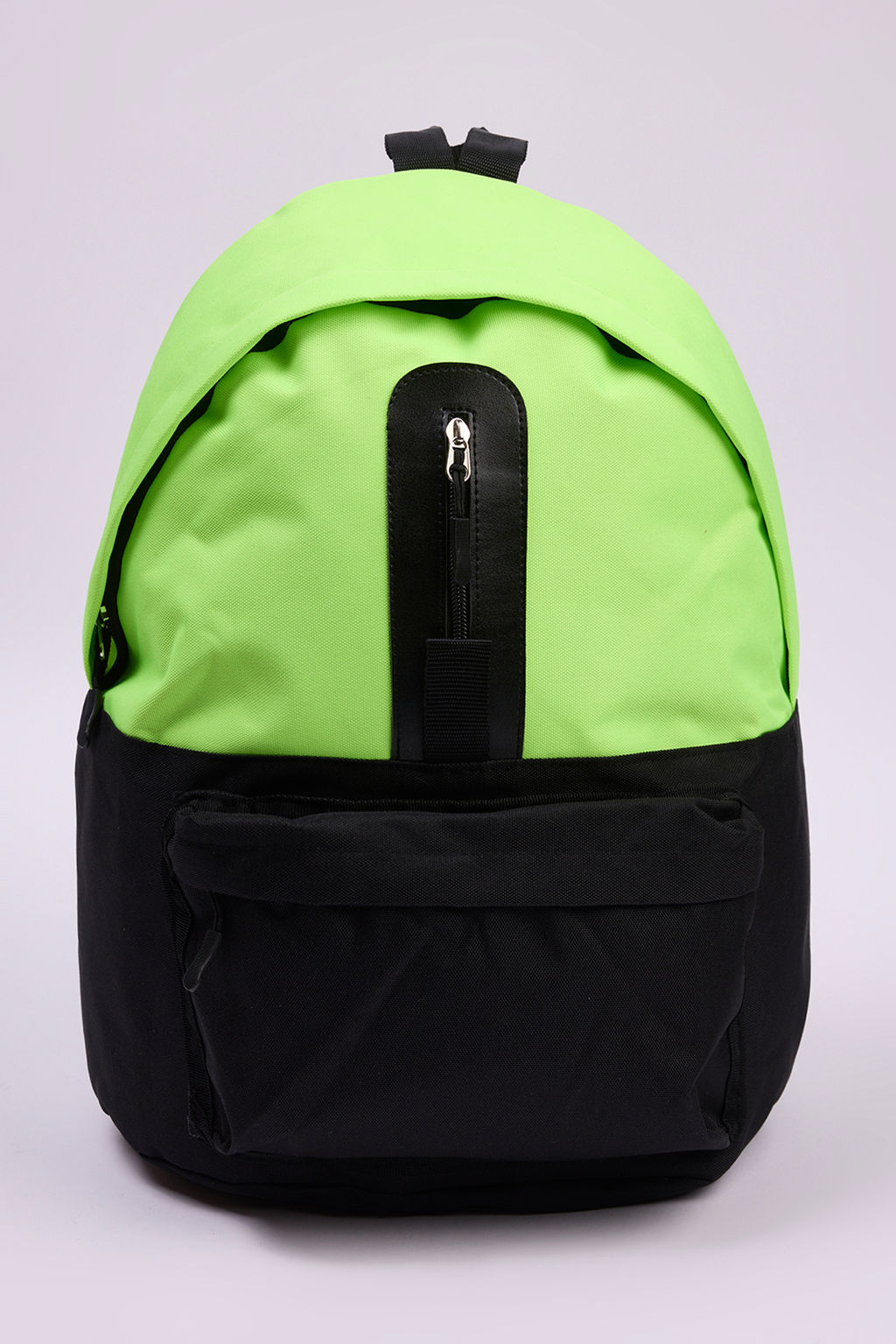 Teen Siyah Neon Yesil Kontrast Fermuar Detayl? Kids Okul S?rt Cantas? TAKAW26OI00005