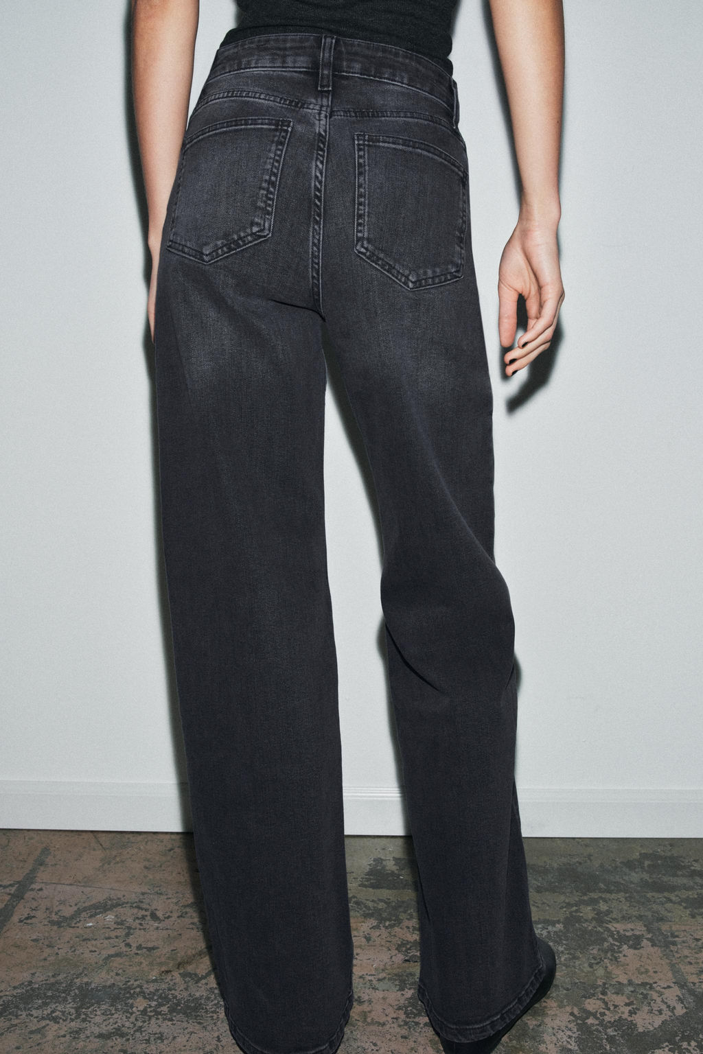 JEANS ZW COLLECTION WIDE LEG TIRO ALTO / Gris - Zara фото 3