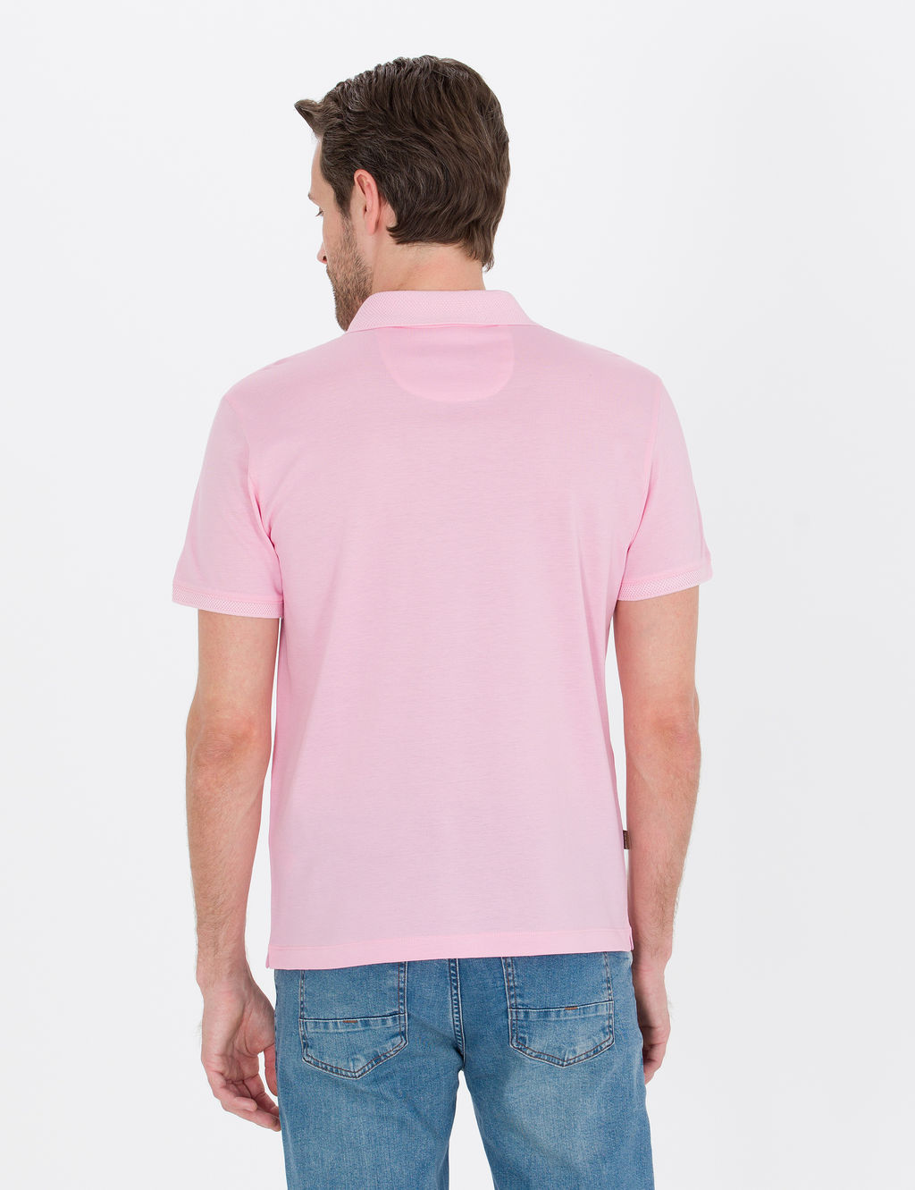 Pembe Slim Fit Polo Yaka Merserize Ti__rt