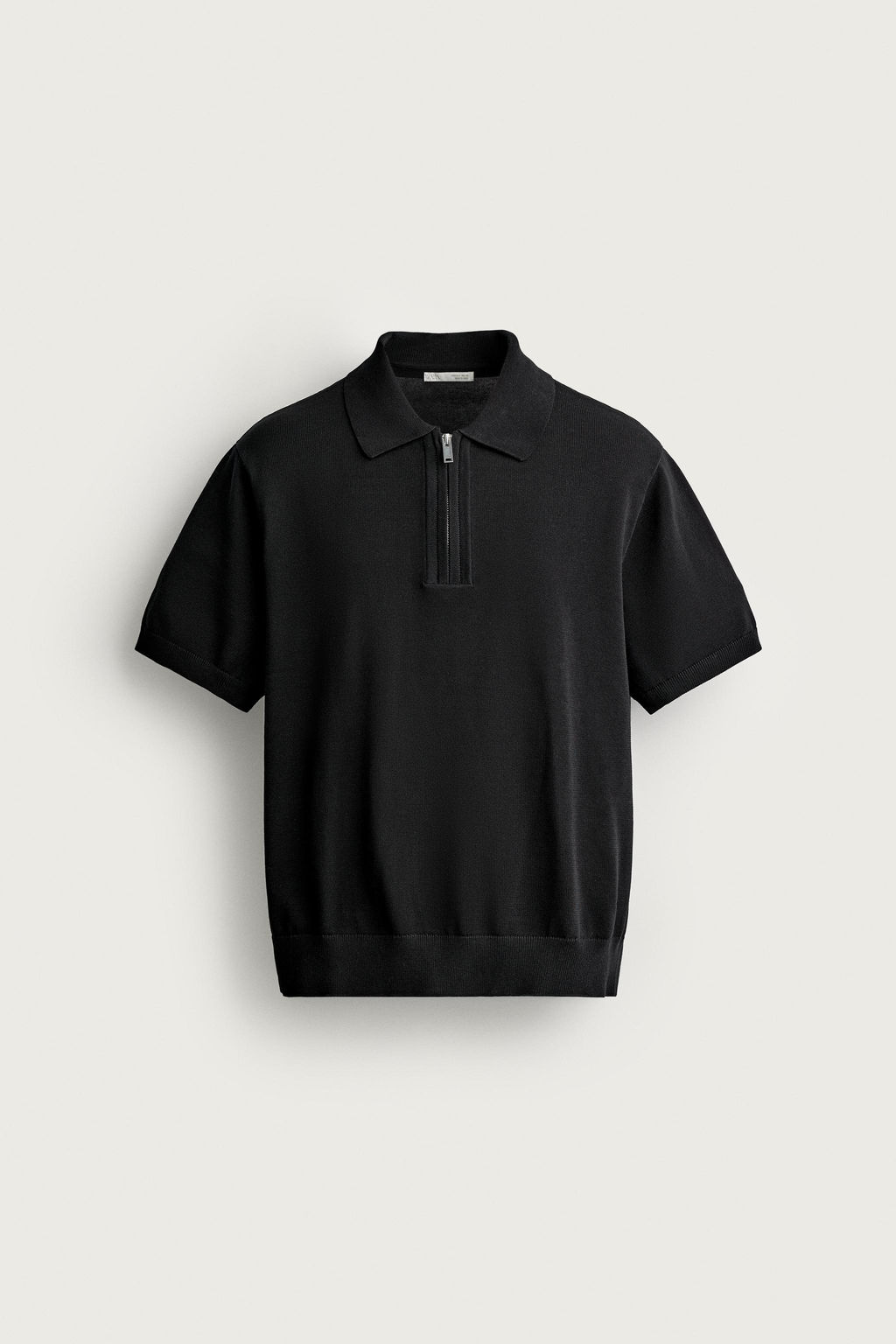 POLO PUNTO CUELLO CREMALLERA / Negro