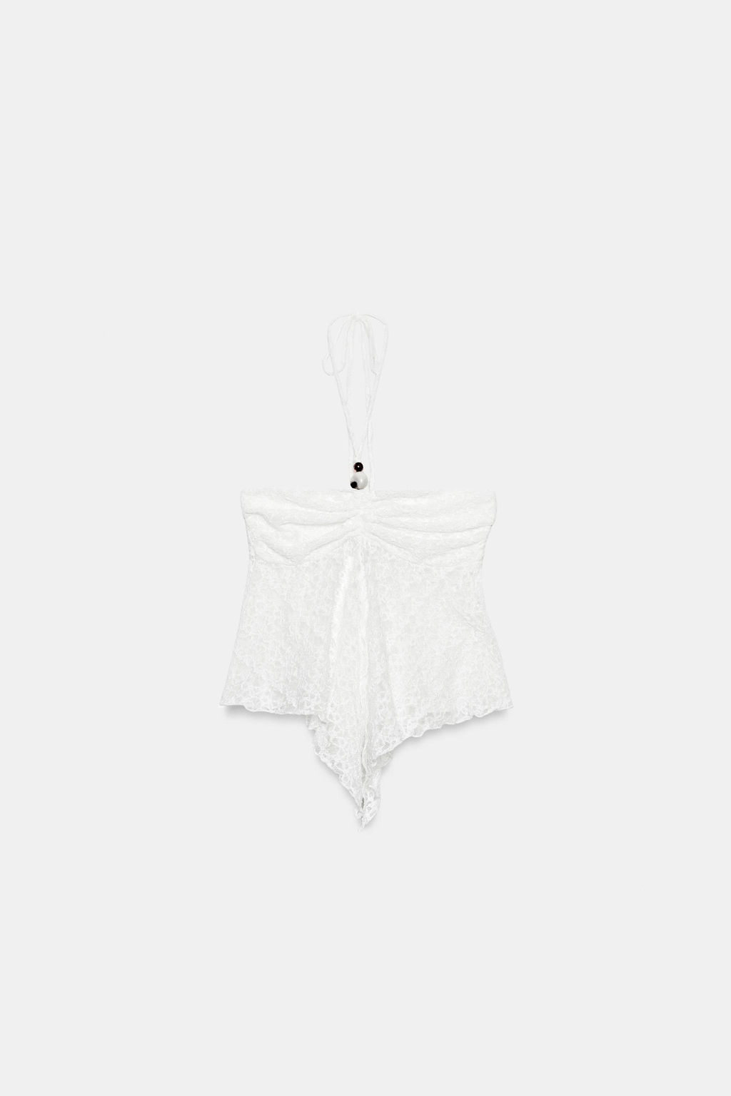 TOP ENCAJE PICOS / Blanco - Zara фото 6