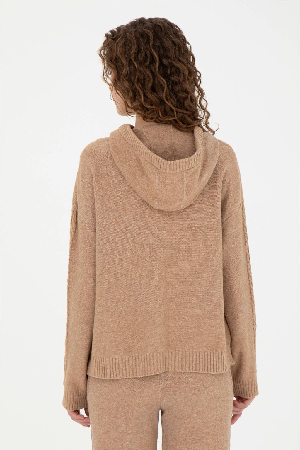 Женский свитер песочного меланжа - U.s. polo assn фото 5