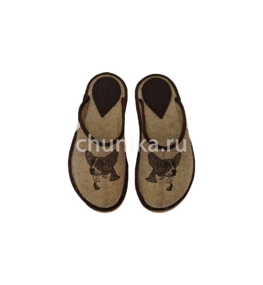 Тапочки без задника, вышивка, звери и птицы - Чуника фото 8