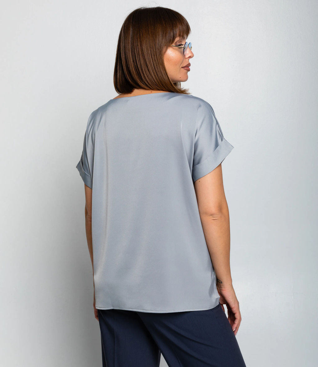 Блуза #ОКТ035001-1, серый