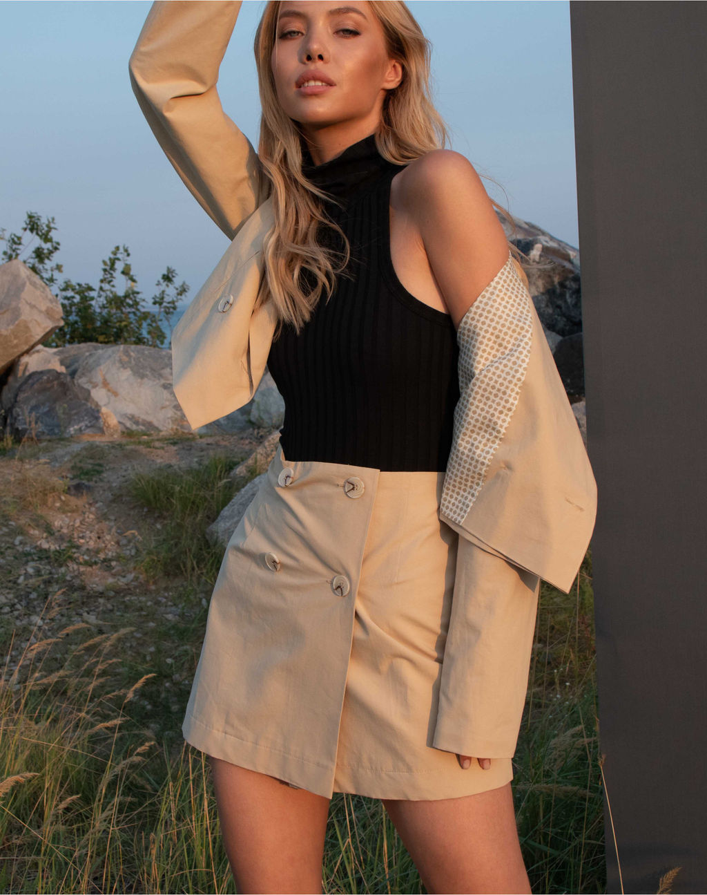 Боди трикотажное серо-голубое - Fly фото 36