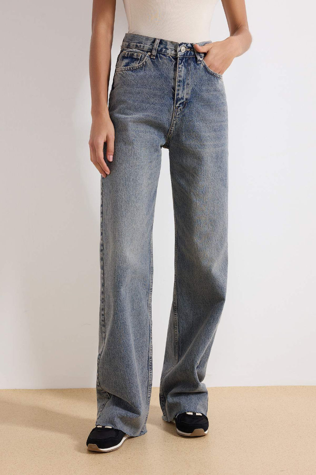 Mavi Yuksek Bel Wide Leg Jeans TWOAW25JE00332 - Trendyolmilla фото 8