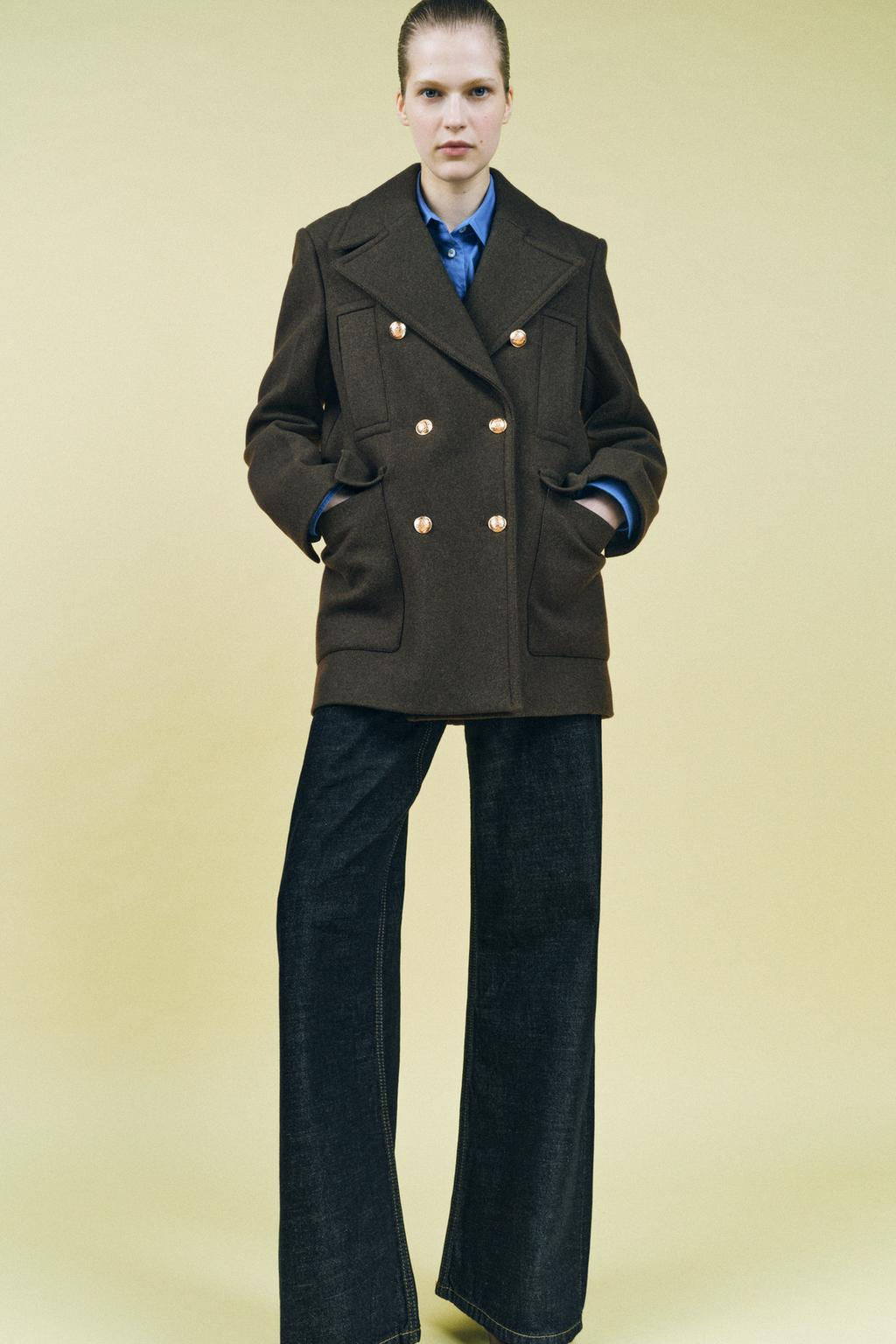 ZW COLLECTION WOOL BLEND COAT - Zara фото 2