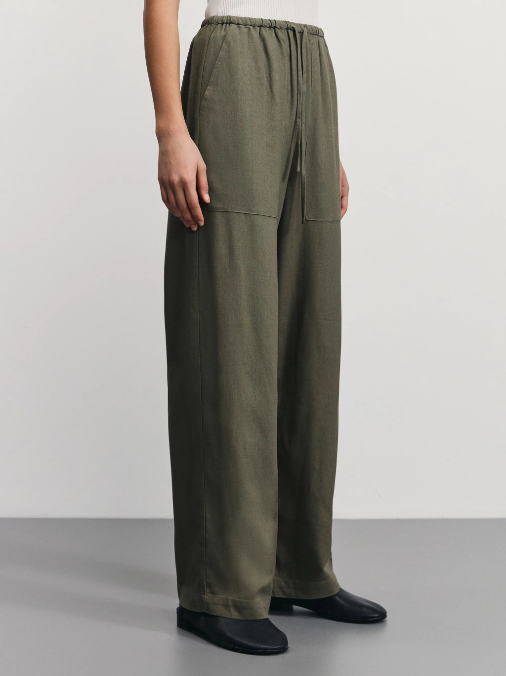 Широкие брюки изо льна / Zarina  фото 3