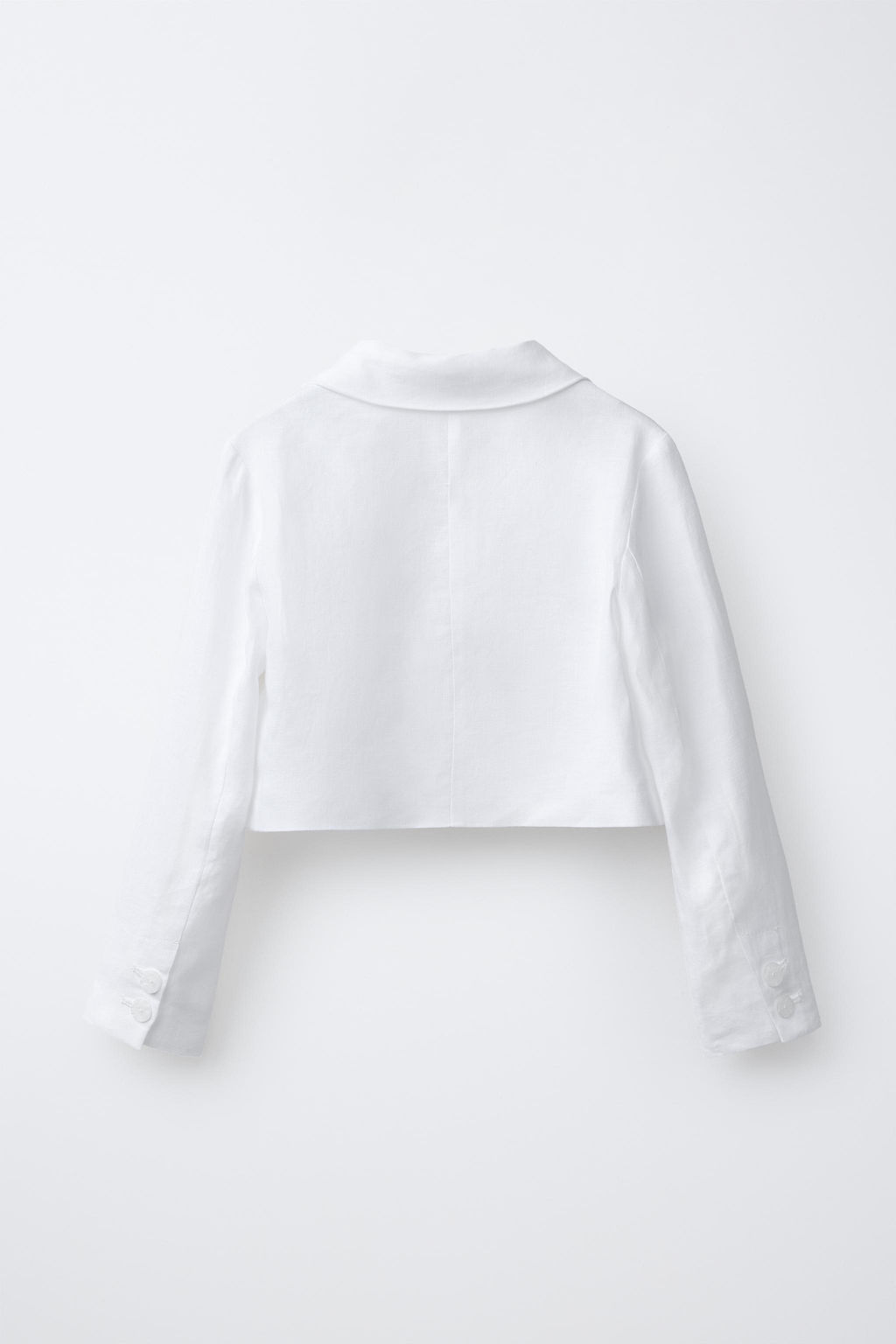 BLAZER CROPPED 100% LINO / Blanco roto - Zara фото 2