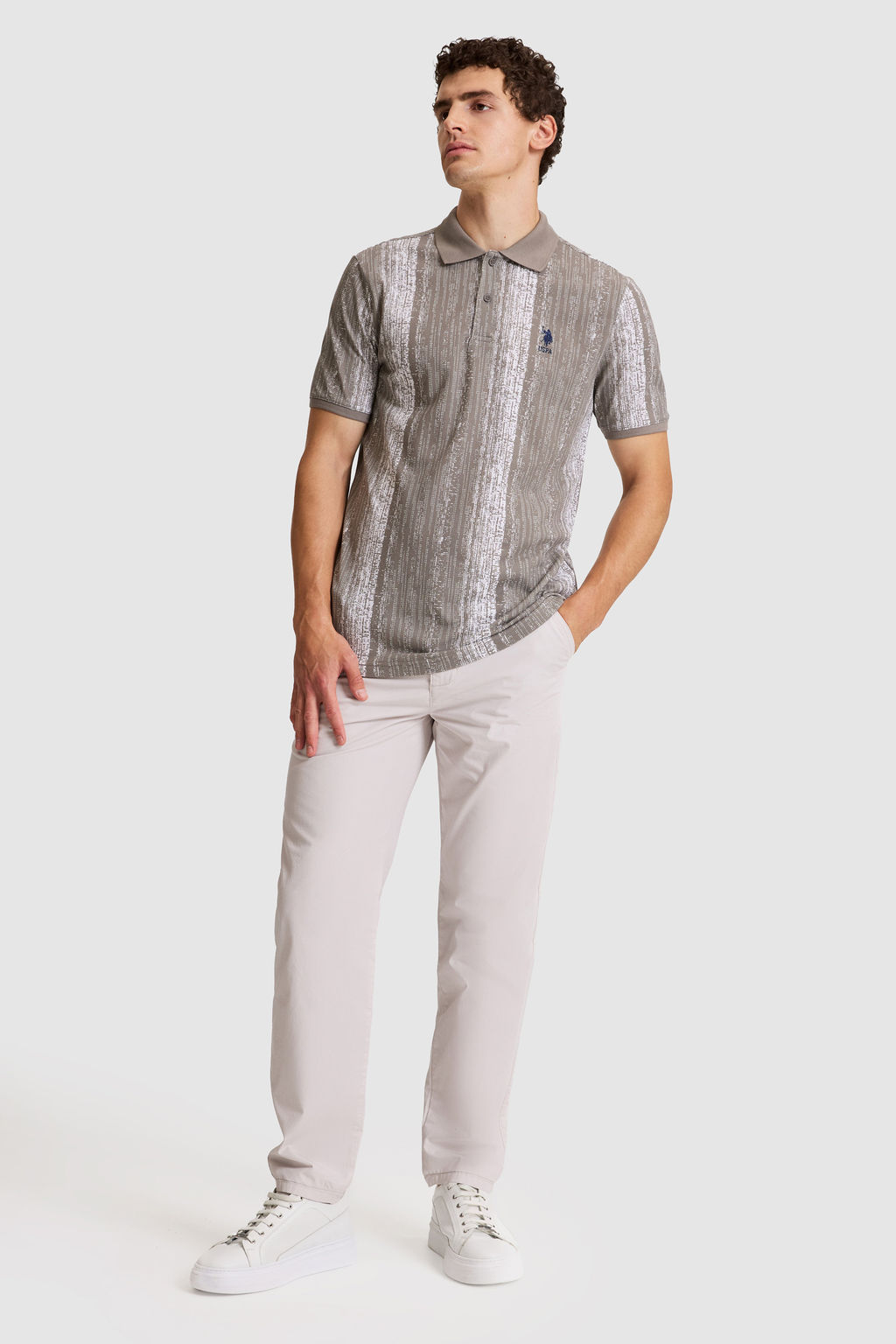 Erkek Gri Regular Fit Polo Yaka TiЕГrt - U.s. polo assn фото 4