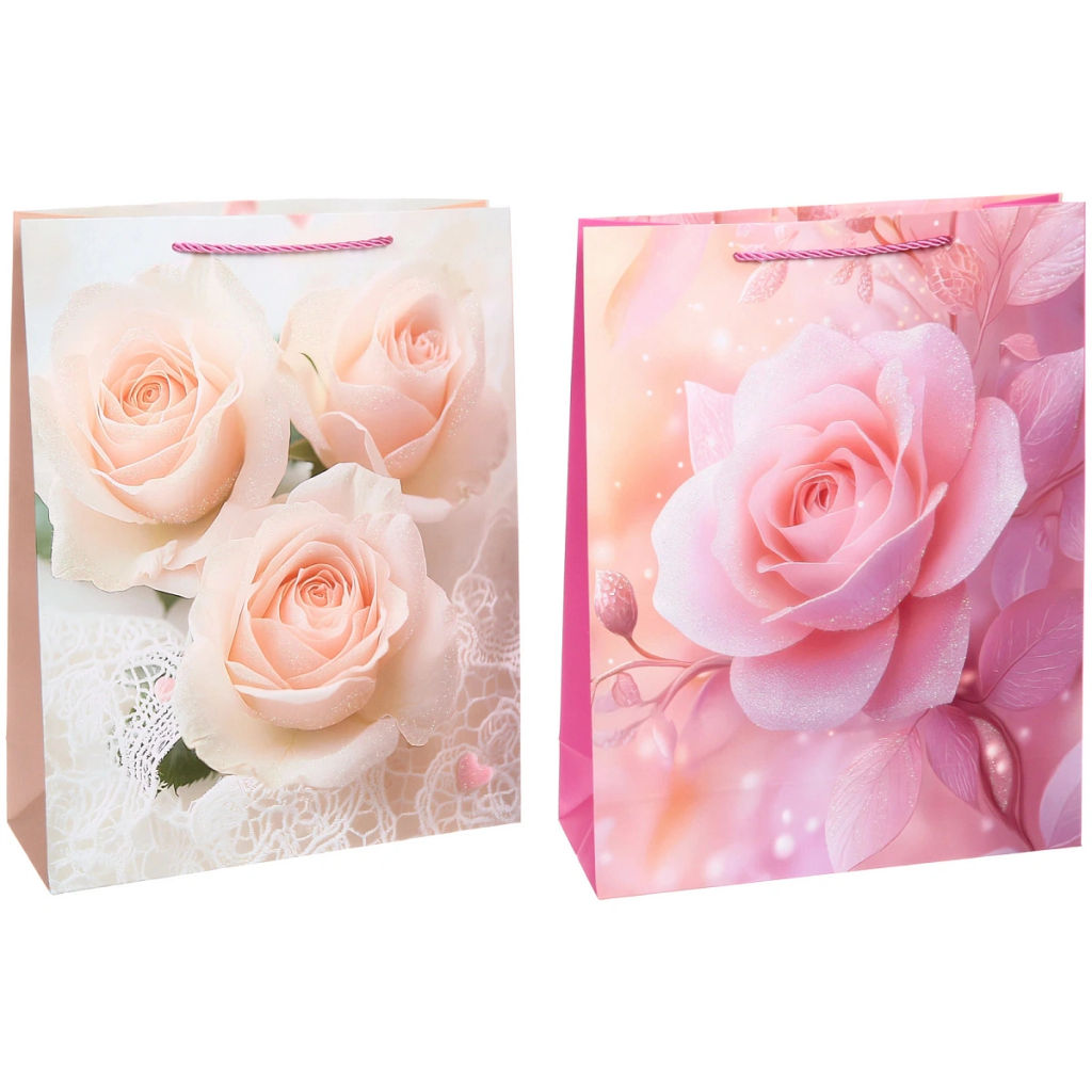 Пакет подарочный "Королевство цветов" 31*40*12 см