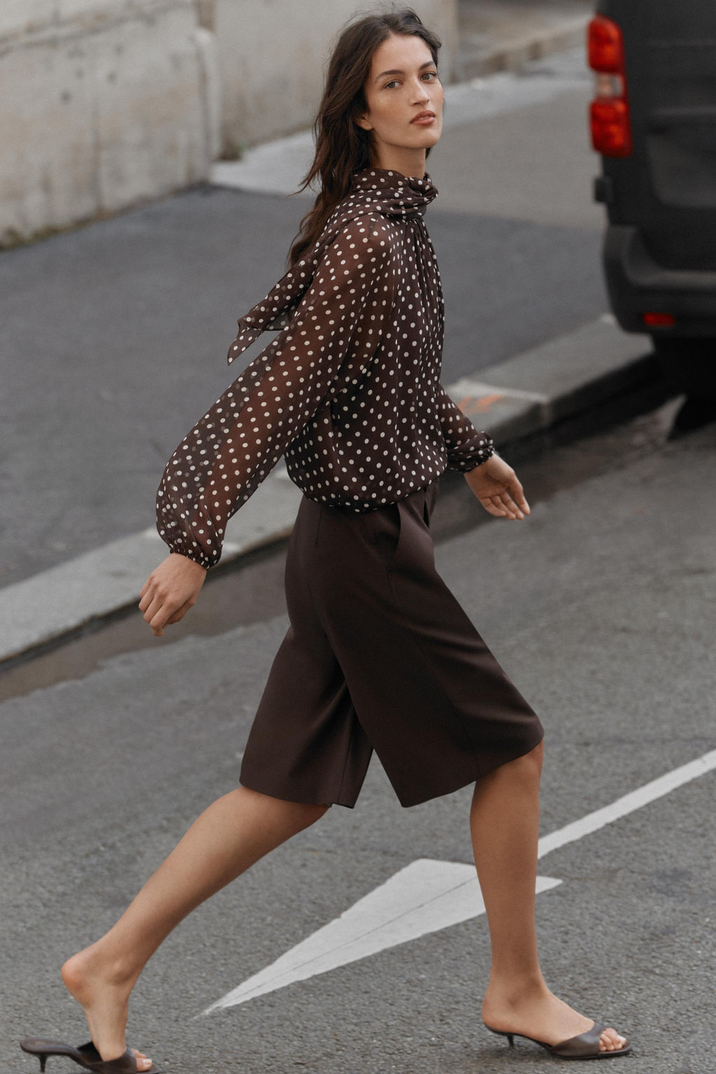 POLKA DOT BLOUSE WITH BOW - Zara фото 21