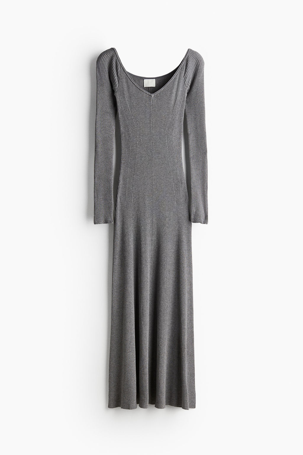 Vestido off-the-shoulder en punto de canale - H&m фото 6