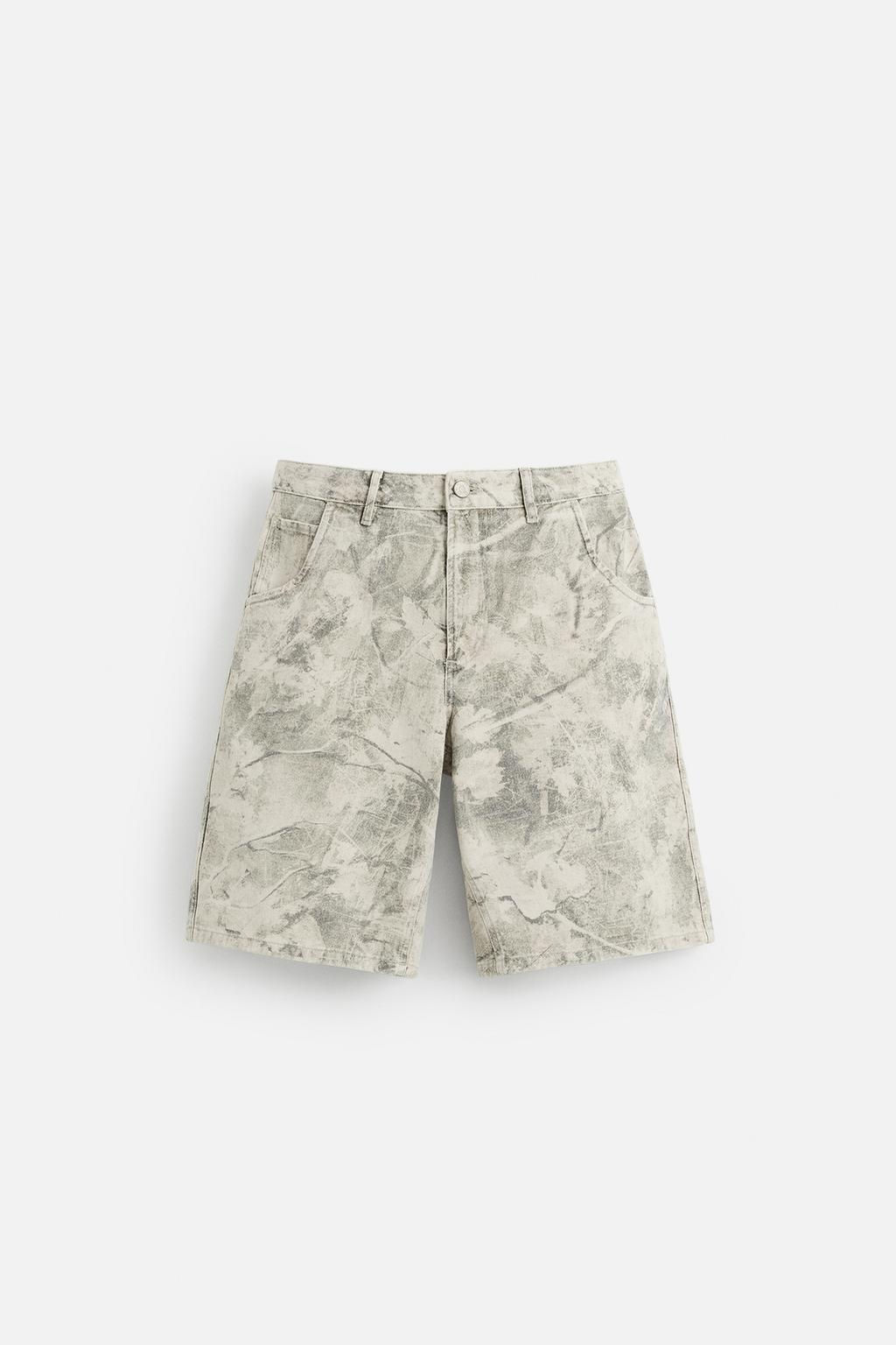 ABSTRACT PRINT RELAXED FIT BERMUDA SHORTS - Zara фото 6