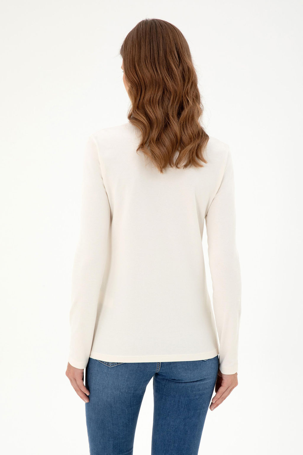 Женский кремовый базовый свитшот Неожиданная скидка в корзине - U.s. polo assn фото 5