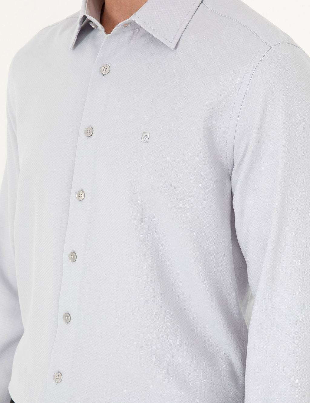 Gri Arm_rl_ Slim Fit Uzun Kollu G_mlek