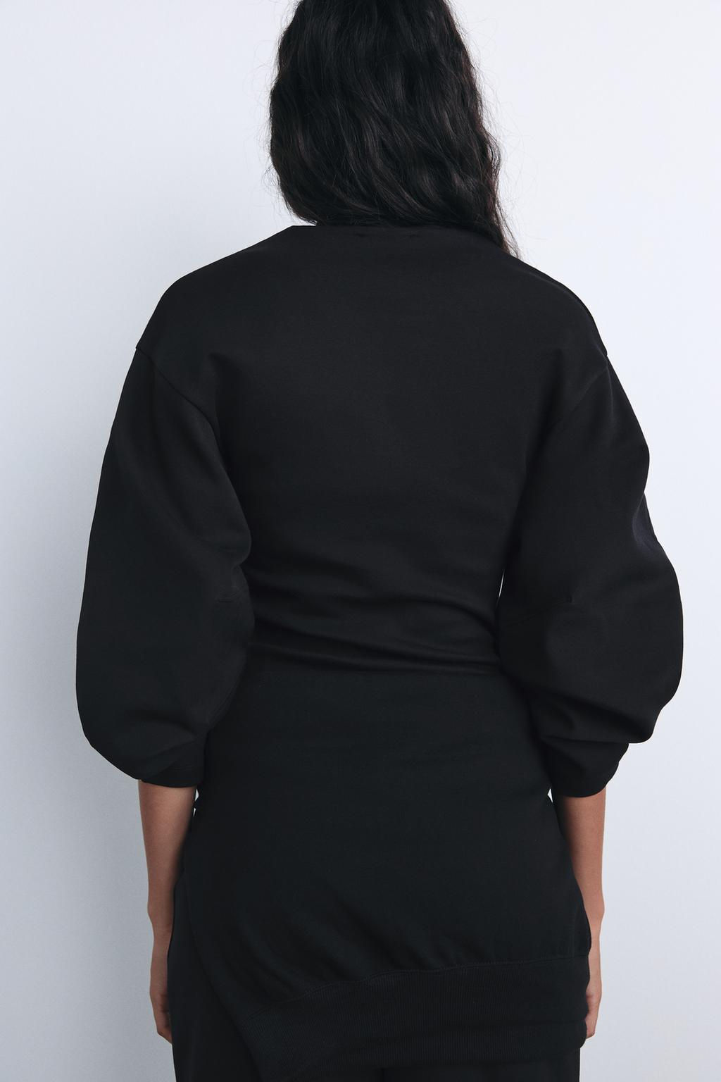 FITTED INTERLOCK SWEATSHIRT - Zara фото 12