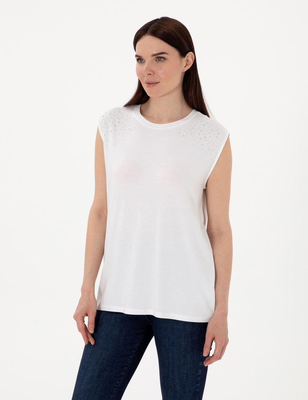 Beyaz Regular Fit Ti__rt