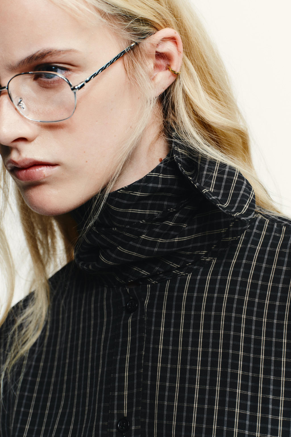 CHECK SHIRT WITH COTTON SCARF - Zara фото 4