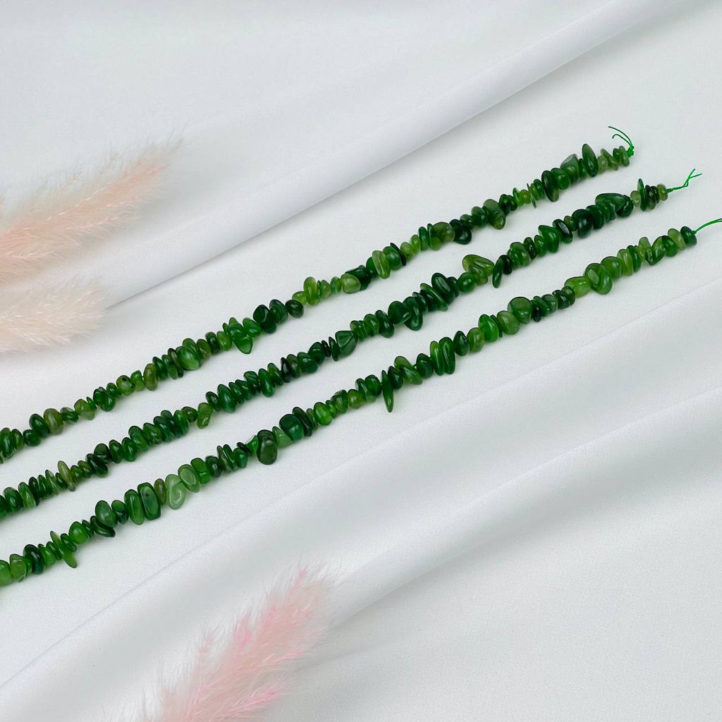 Бусины для украшений из Нефрита крошка 40 см
