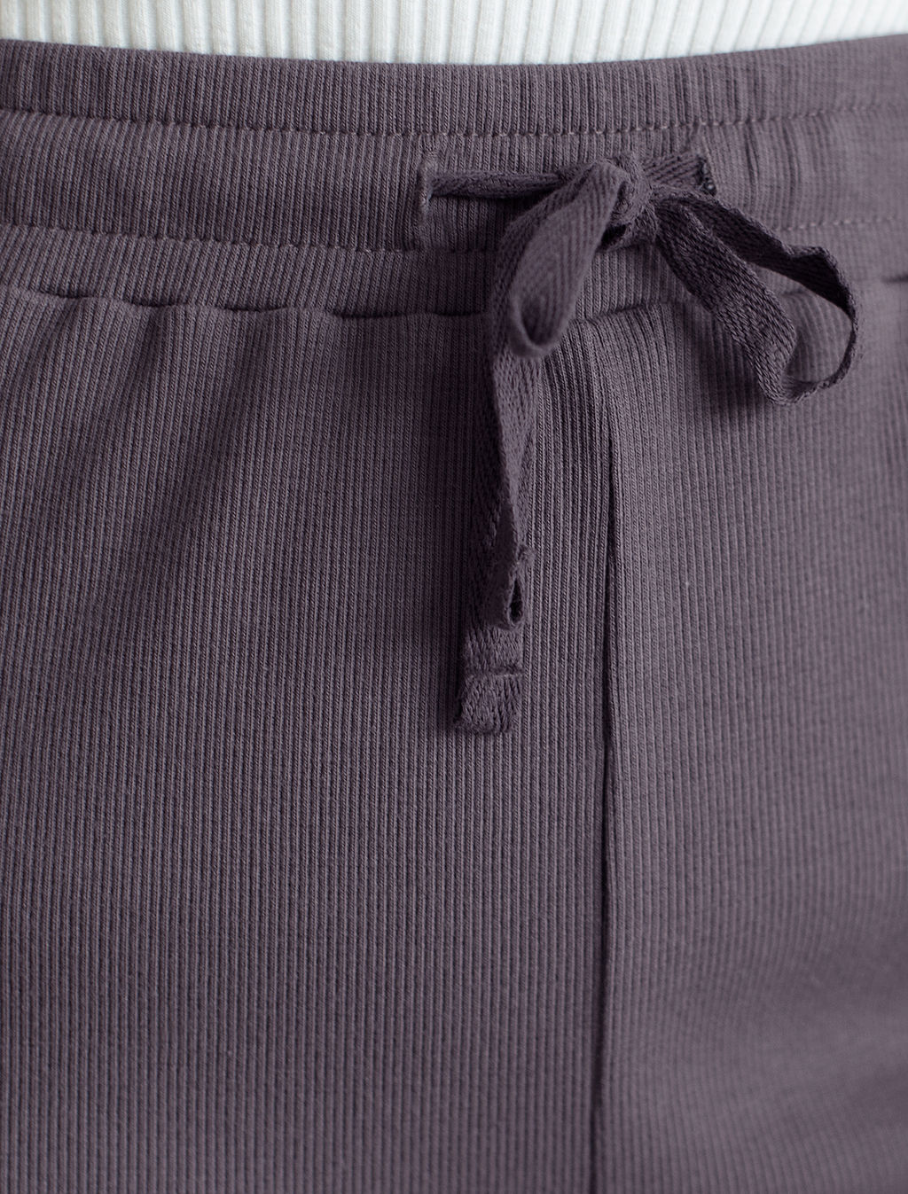 VILATTE / Прямые брюки из фактурного трикотажа в рубчик  фото 2