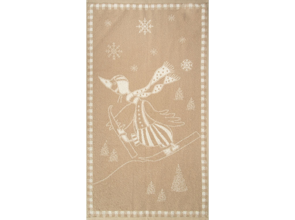 6с103.512ж2 Гусь-лыжник(лён3) Полотенце махровое 50х90см