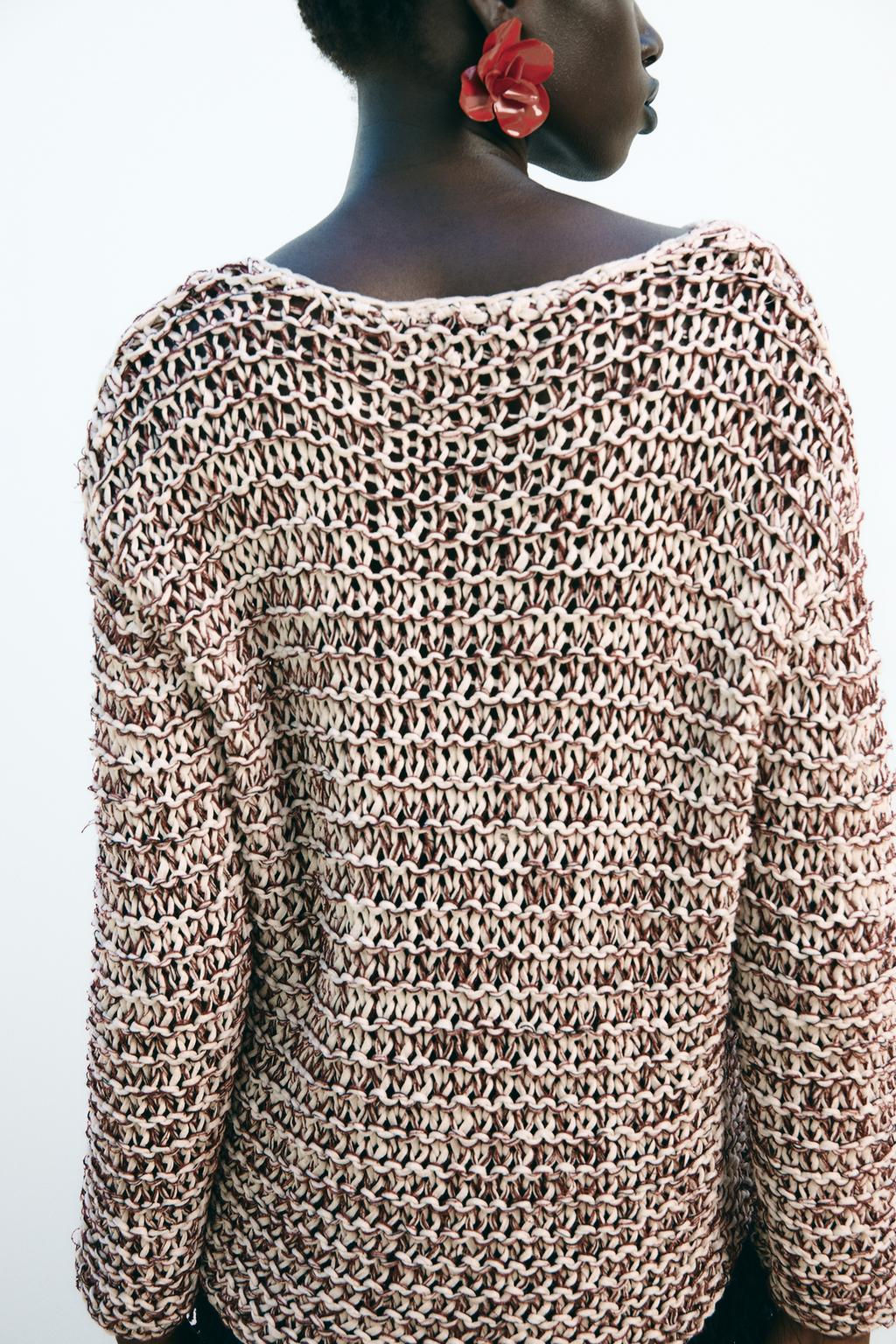 CONTRAST KNIT SWEATER - Zara фото 4