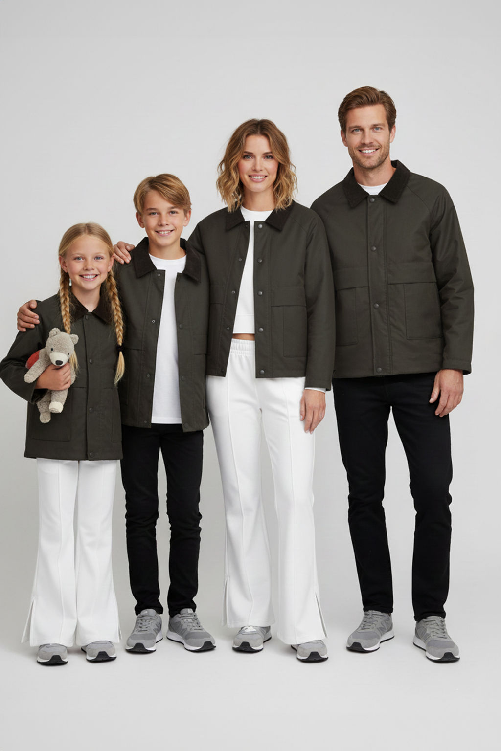 Haki Duz/Basic Kal?n Polo Yaka Regular Unisex Cocuk Mont TKDAW26MO00007 - Trendyolmilla фото 4